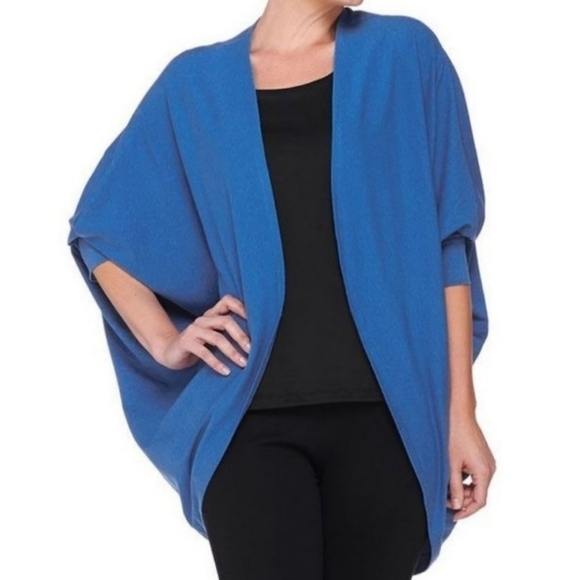 Layers by Lizden Knit Jersey Navy Cocoon Cardigan - Picture 1 of 12